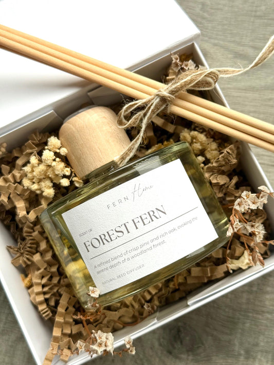 FOREST FERN Large 200ml Naturally Scented Reed Diffuser