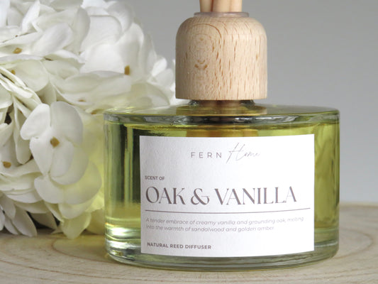 Oak & Vanilla Large 200ml Reed Diffuser