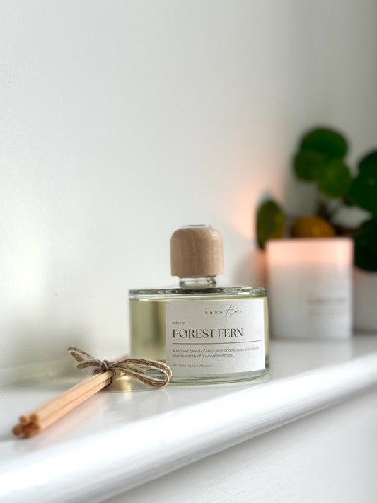 FOREST FERN Large 200ml Naturally Scented Reed Diffuser
